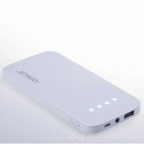 Li-polymer Cell 5,000mAh Power Bank for iPhone and iPad, Same Time, 5V/1A Input, 3-5 Hours